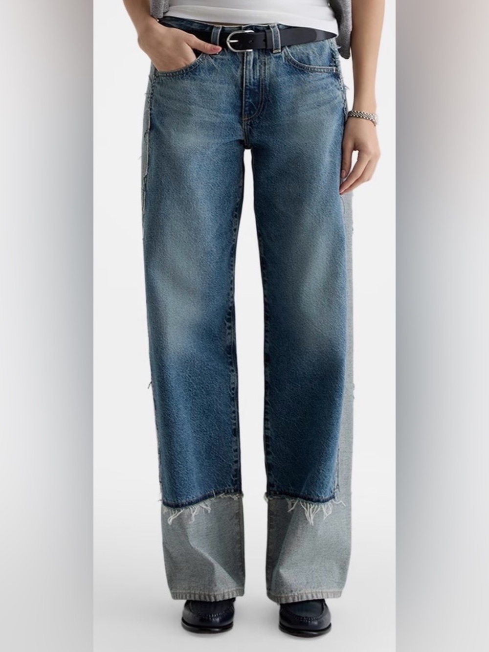 AG Adriano Goldschmied Adria Colorblock Jeans / 13 Years Otherworldly / Size 26